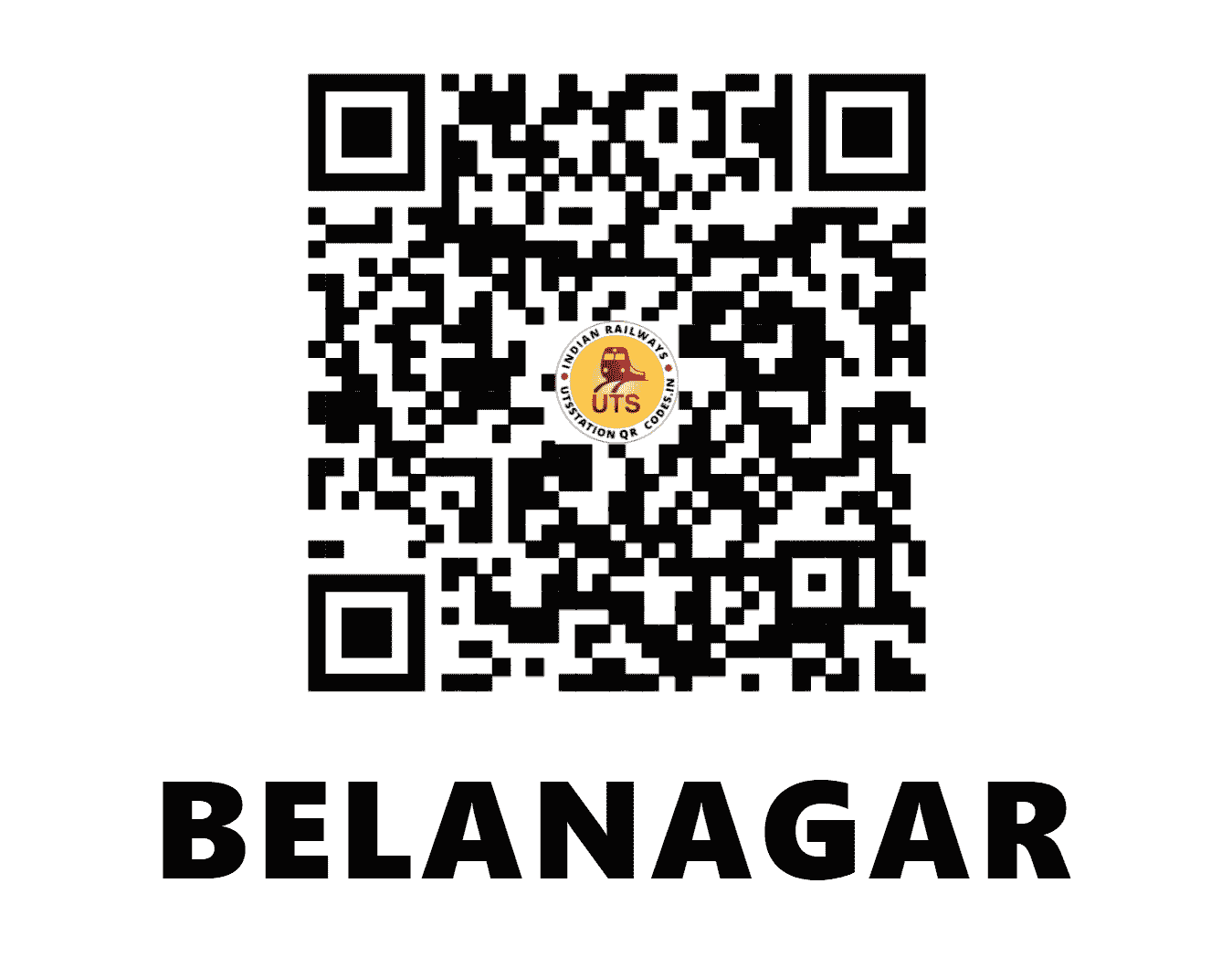 UTS QR Code for BELANAGAR - BZL (ER - WEST BENGAL)